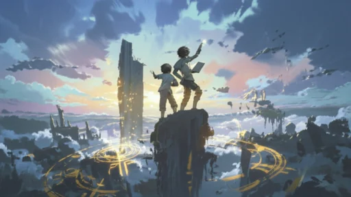 空飛ぶ島と二つの鍵