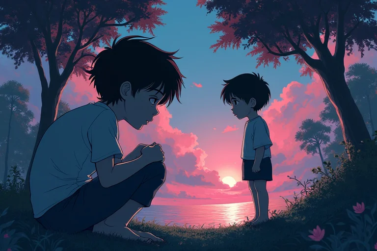 色彩を抱きしめる友