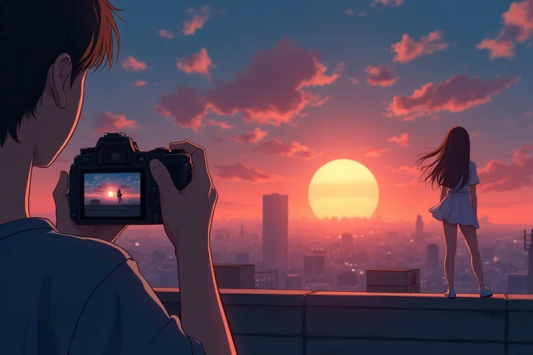 ファインダーの向こう、夜明けの君