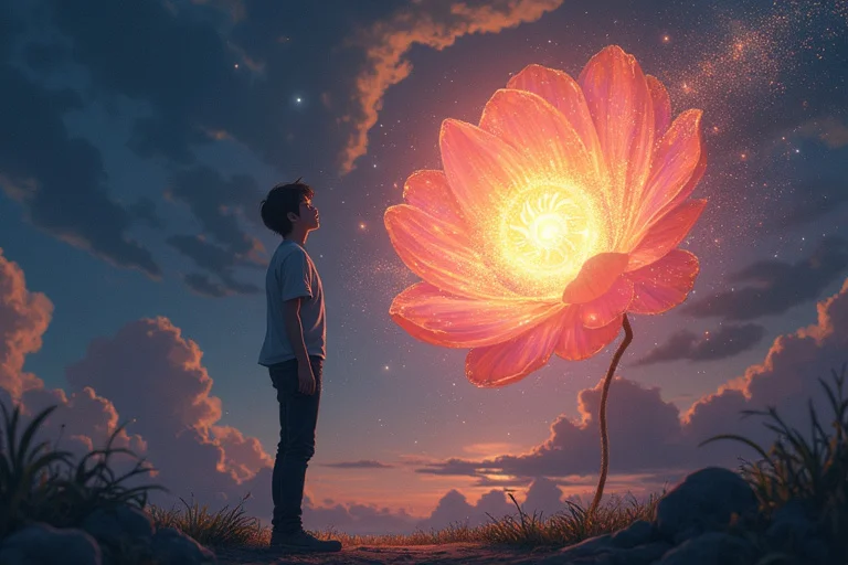 沈黙の旅人、響きの花