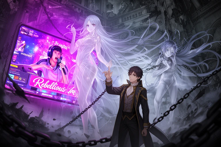 鉄鎖の悪役令嬢は、仮想の夜空に反逆を歌う