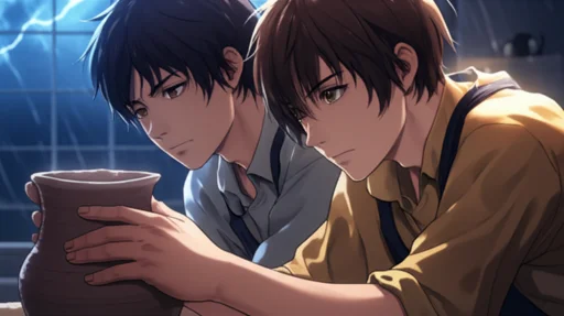 窯の火、月の盃