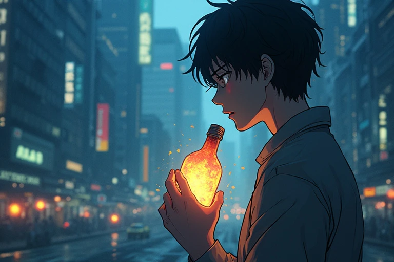 色褪せた瓶と記憶の街