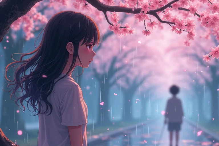 雨桜の泡、心のゆくえ