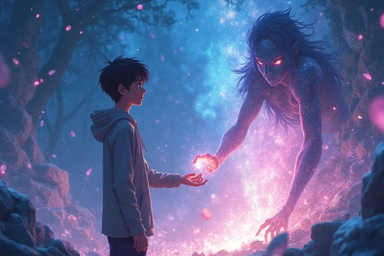 晶世界と心殻の男