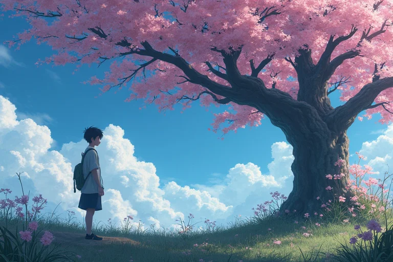 逆さ時計と桜の夢