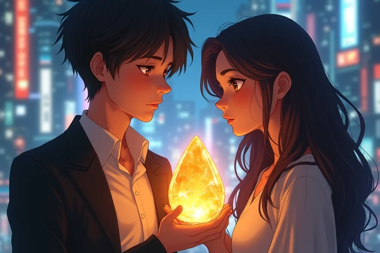 琥珀色のティアードロップ