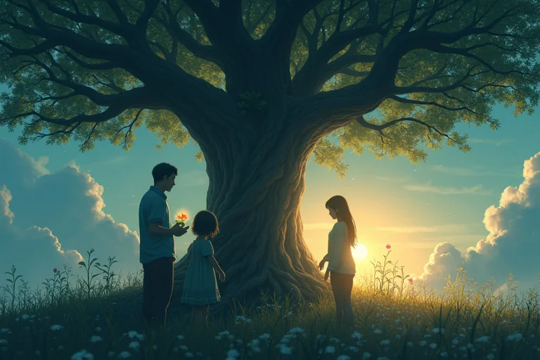 家族樹の根元で